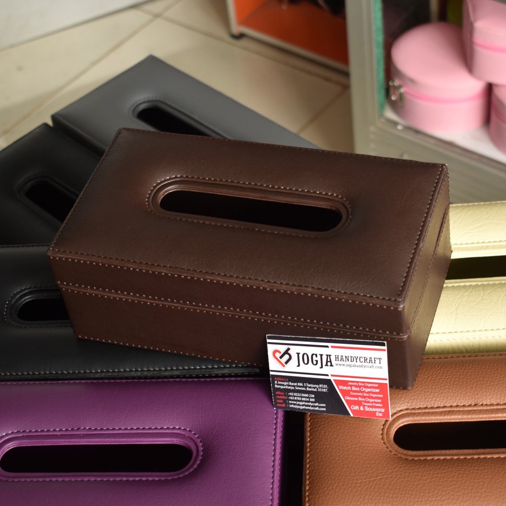 TISSUE BOX Tempat Tisu Kulit Oscar Premium Mobil Rumah Kantor Ukuran L