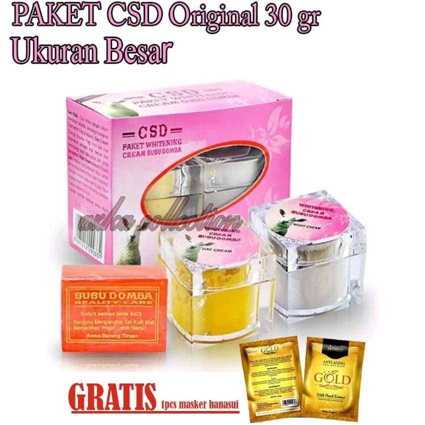 Paket Cream Susu Domba 30 gram 100% Original GRATIS masker gold hanasui / Paket CSD Ukuran Besar