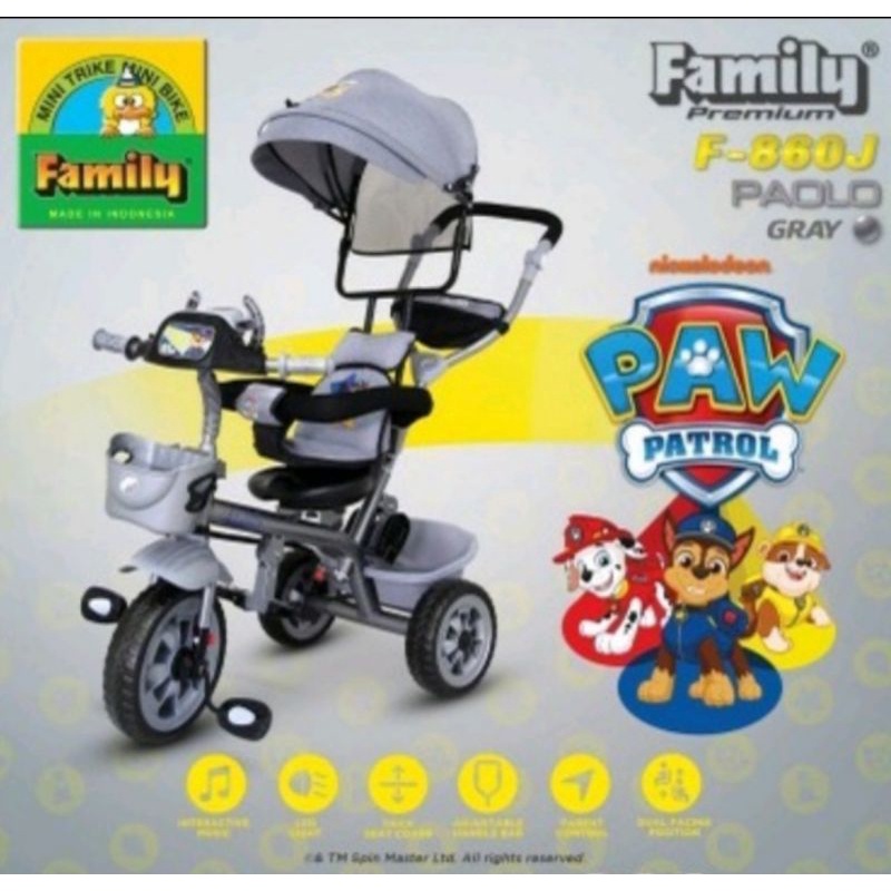 Sepeda Anak Roda 3 Stroller Family F 860 J