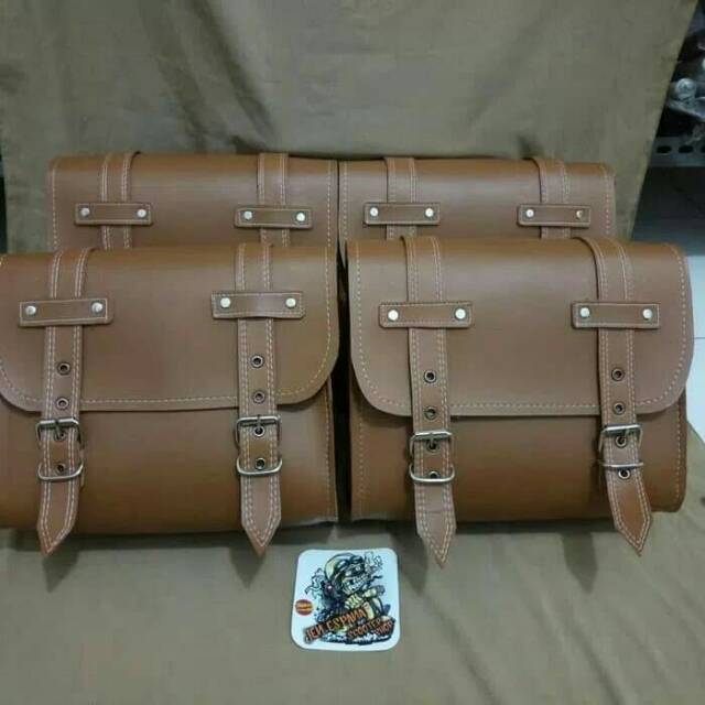 Aksesoris kawasaki w175 tas bagasi/ side bag kawasaki w175