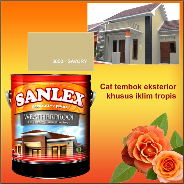 Cat Tembok SANLEX WEATHER PROOF Warna 3850 SAVORY - Galon 4 kg