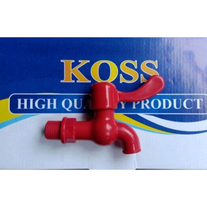 Kran Air / Keran Air Plastik PVC Engkol 1/2 inch KOSS / CAMRY Tembok Taman