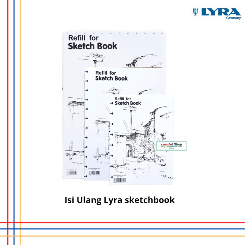 Refill Lyra Sketchbook A4 dan A3 / Isi Ulang Sketch book Lyra