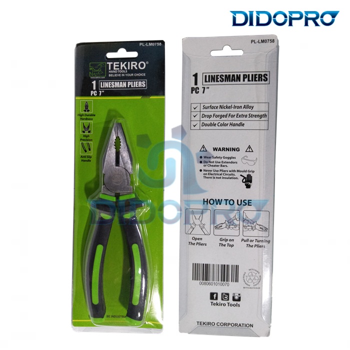 Tang Kombinasi / Linesman Pliers 7in 8in - TEKIRO