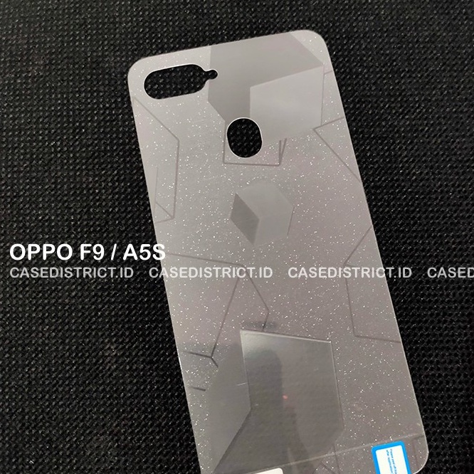 OPPO F9 A5S A12 A7 A11K ANTI GORES BELAKANG SKIN GLITTER CUBE , GARSKIN BACK ANTI JAMUR