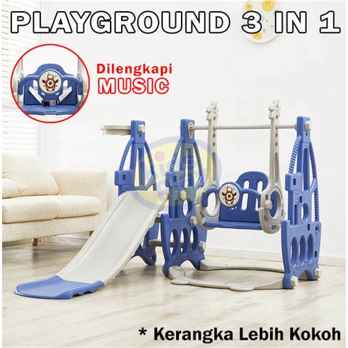 ( DILENGKAPI MUSIK, MATERIAL KOKOH ) KPS Mainan Anak Plaground 3 IN 1  Anak VRT-115