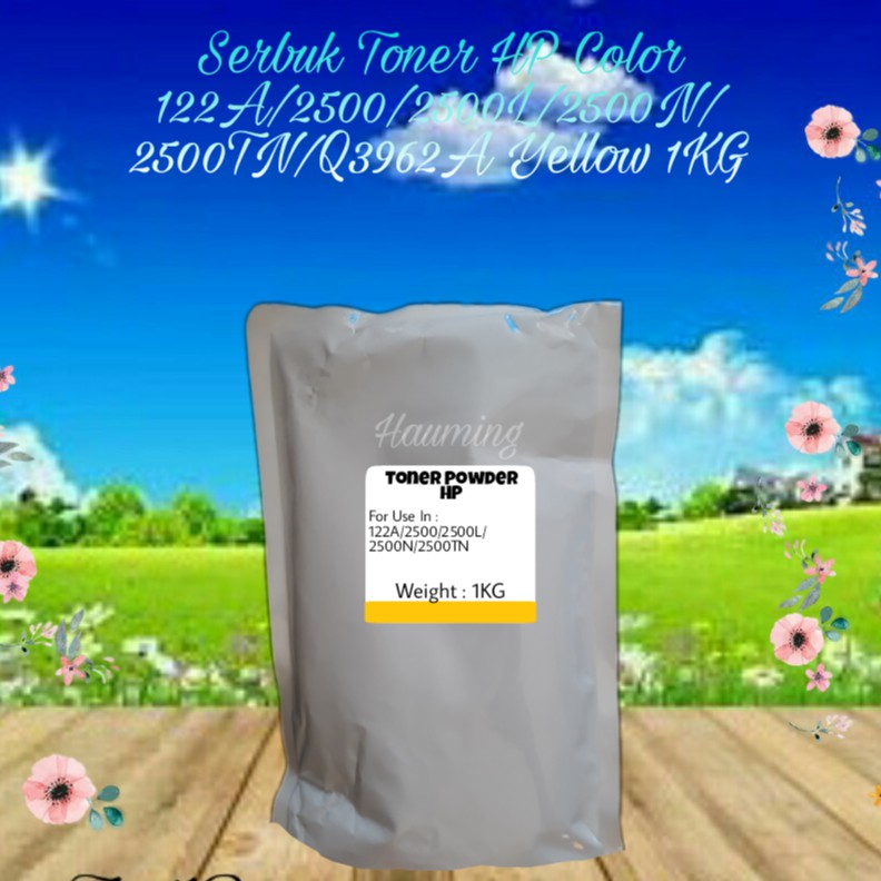 Serbuk Toner Color HP 122A For Use In LaserJet 2500 2500L 2500N 2500TN Q3964A Q3962A Yellow 1kg