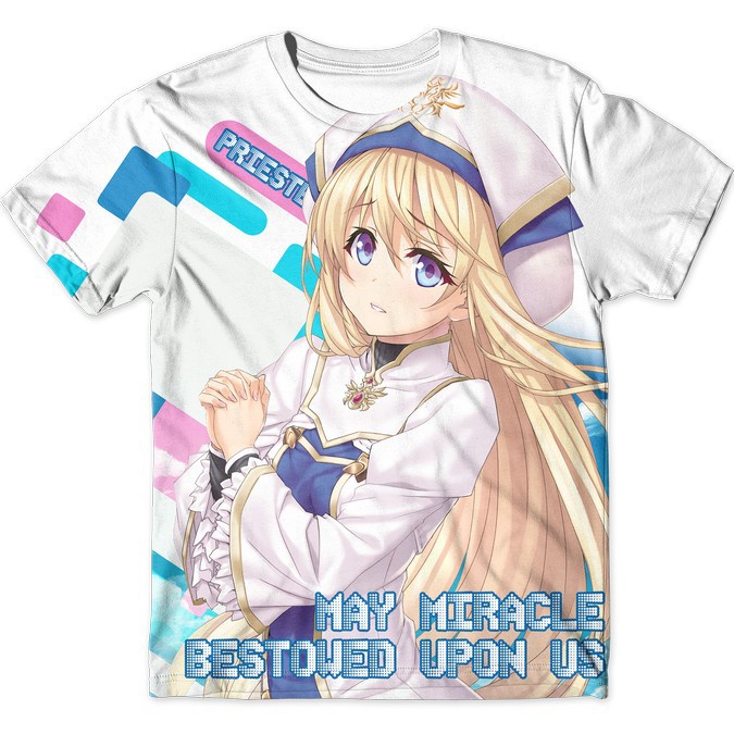 kaos Anime Priestess Full Graphic T-Shirt Goblin Slayer