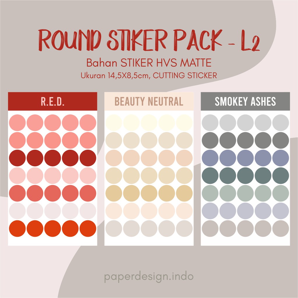 

ROUND STICKER PACK LARGE 2 STIKER LUCU