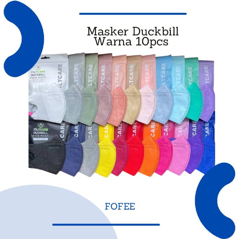 Masker Duckbill Warna 10pcs DUCKBILL WARNA ISI10