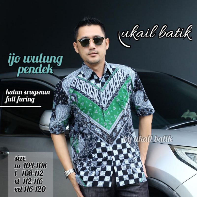 Kemeja Batik Pria Lengan Pendek Lapis Furing Motif Cendana Bahan Katun Halus Premium