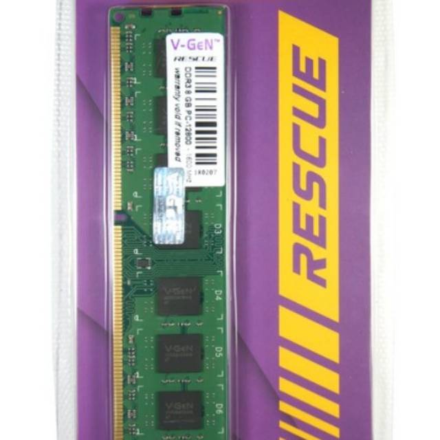 MEMORY DDR3 V-GeN RESCUE 8GB PC12800/1600Mhz LONGDIMM RAM DDR3 8G PC-12800 / 1600 MHz V-GeN Rescue Longdimm PC Vgen