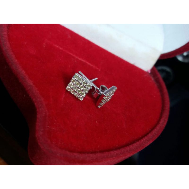 Anting tusuk perak berlian harga pengrajin