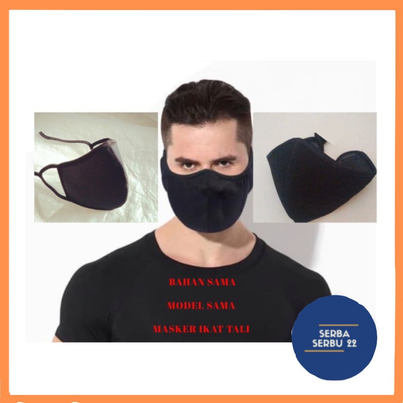 Masker motor jepit Polos  anti polusi  / Penutup Wajah Motor [ss]