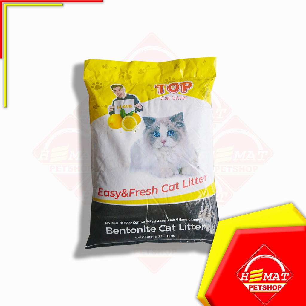 [GOSEND] Pasir Kucing Top Cat Litter Bentonite 25 Liter / Gumpal Wangi 25 Litter