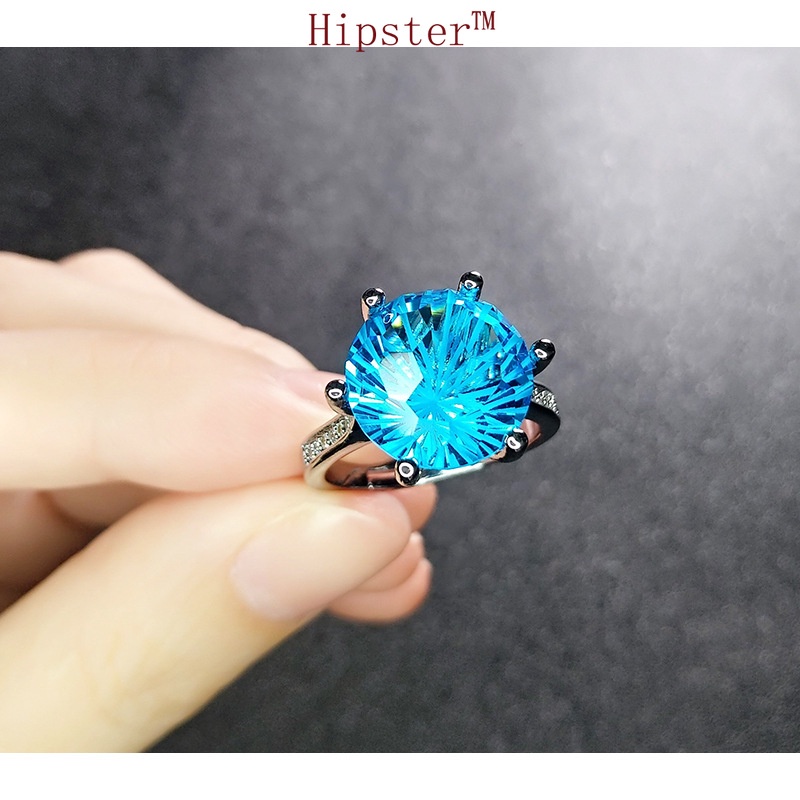 New Hot Sale Trendy Exquisite Inlaid Sapphire Ring