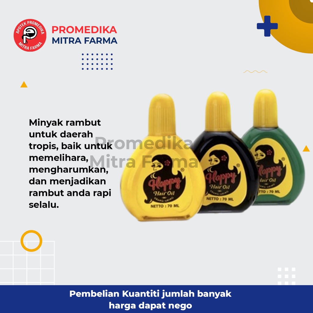 Jual Happy Hair Oil / Botol / Minyak Rambut Urang Aring / Perawatan ...