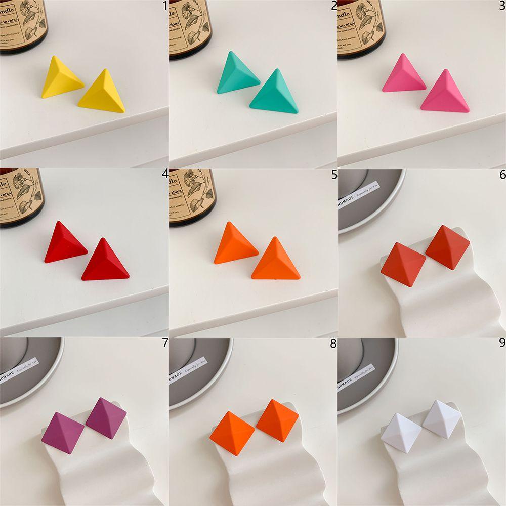 PREVA Geometric Earrings Triangle Ornaments Charm Jewelry Round Earring Maw