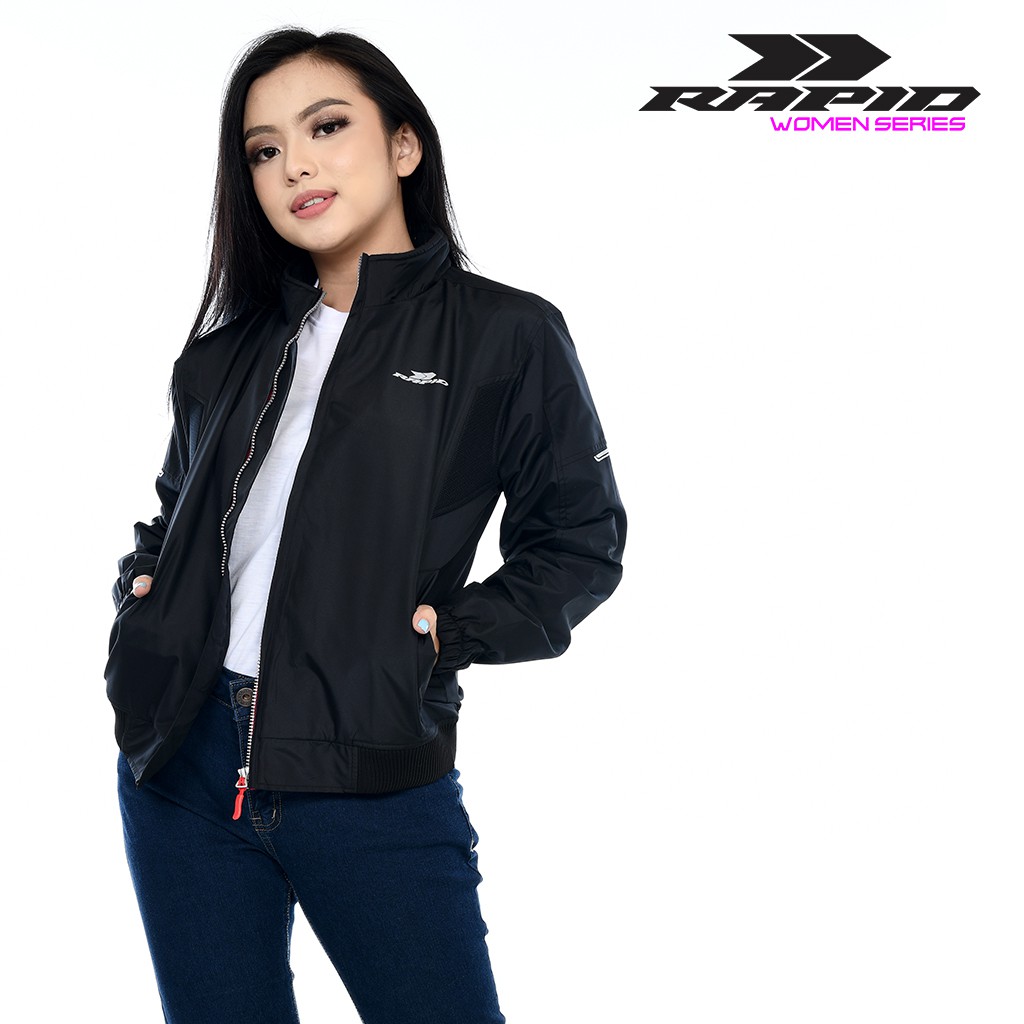 Jaket wanita terbaru kekinian parasut anti air jacket cewe keren waterproof RAPID SCARLET mild