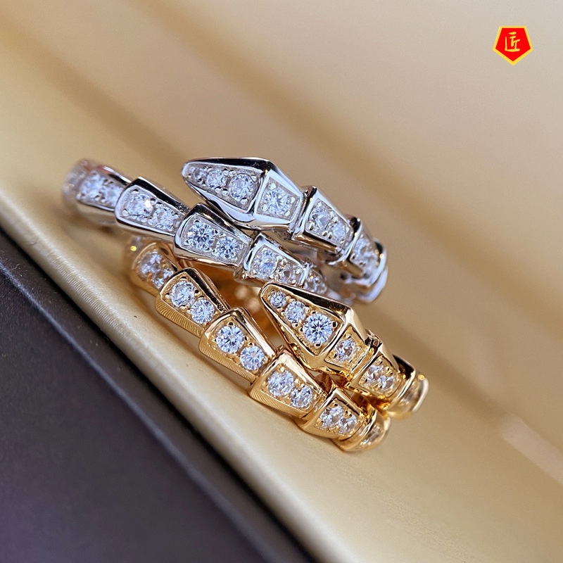 [Ready Stock]Light Luxury Full Diamond Niche Design Ring for Women