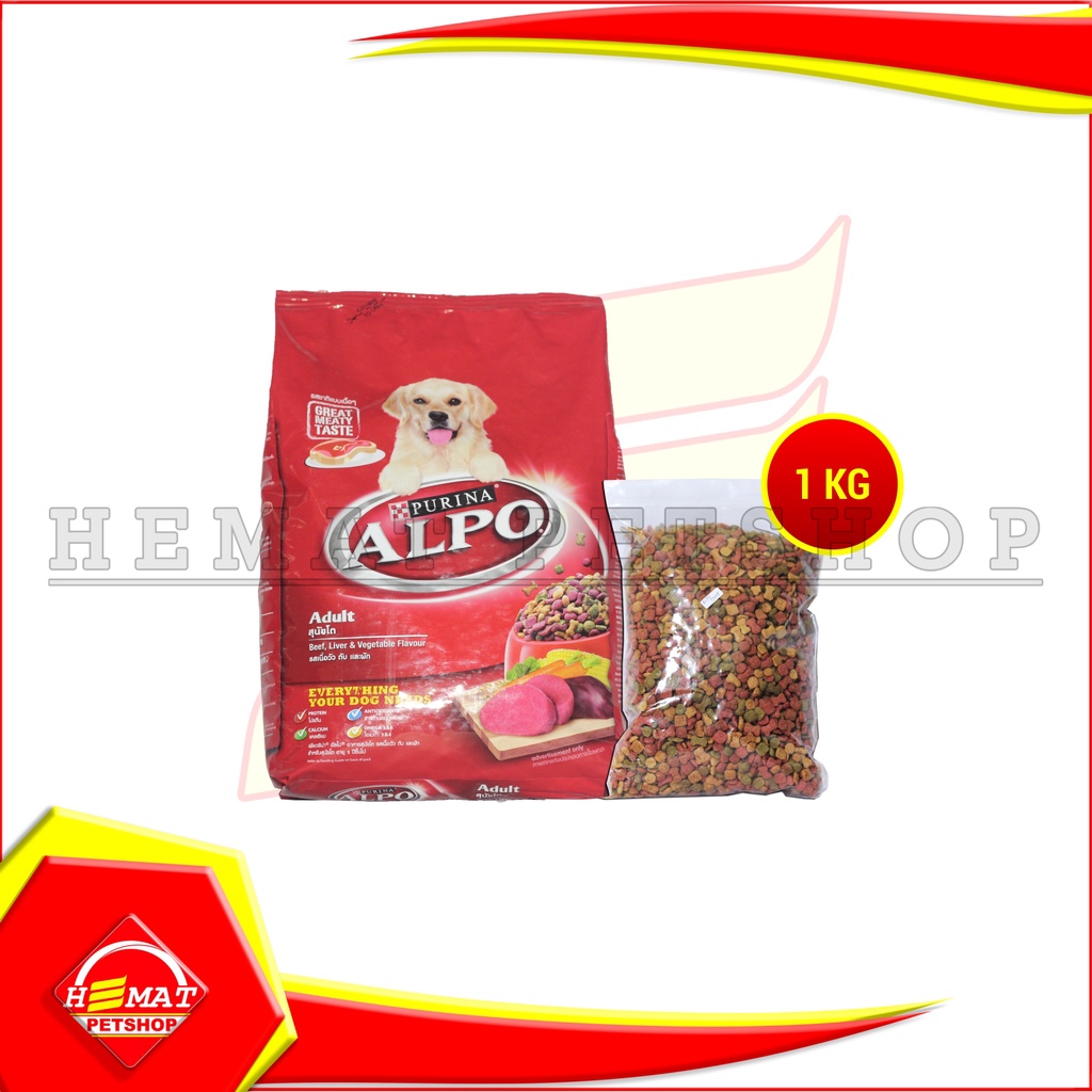 Makanan Kering Anjing  Alpo Dog Food Dry food Repacking 1 KG