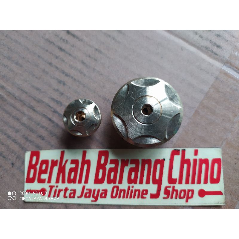 tutup lubang intip bak blok block pemanis magnet gl 100 megapro tiger supra legenda bahan kuningan