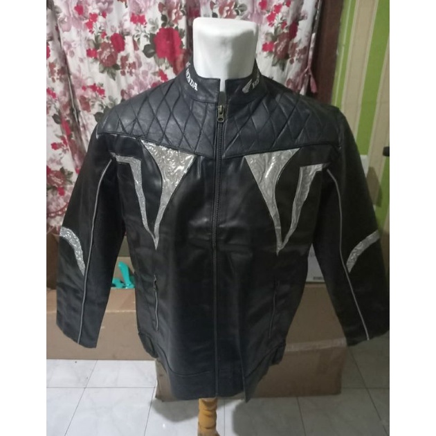 JAKET HONDA S1 ORIGINAL AHM-JAKET KULIT TEBAL ANTI AIR