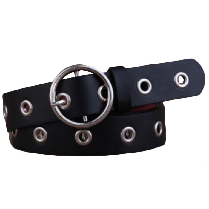 Ikat Pinggang Wanita Murah Korean Fashion kulit Round Buckle Men Women Belt / ikat /sabuk