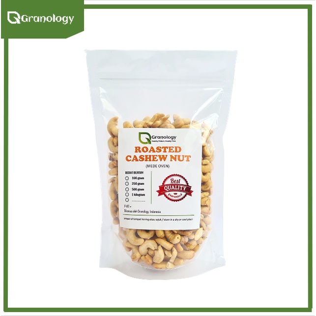 Roasted Cashew Nut / Kacang Mede Oven Pure Original Sehat (500 gram) by Granology