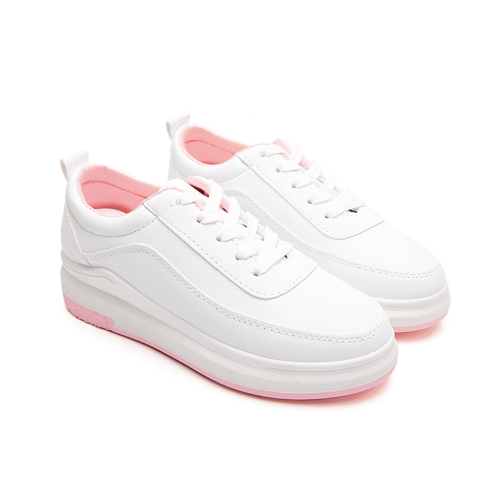 PVN Suga Sepatu Sneakers Wanita Putih Pink Shoes 004-random1