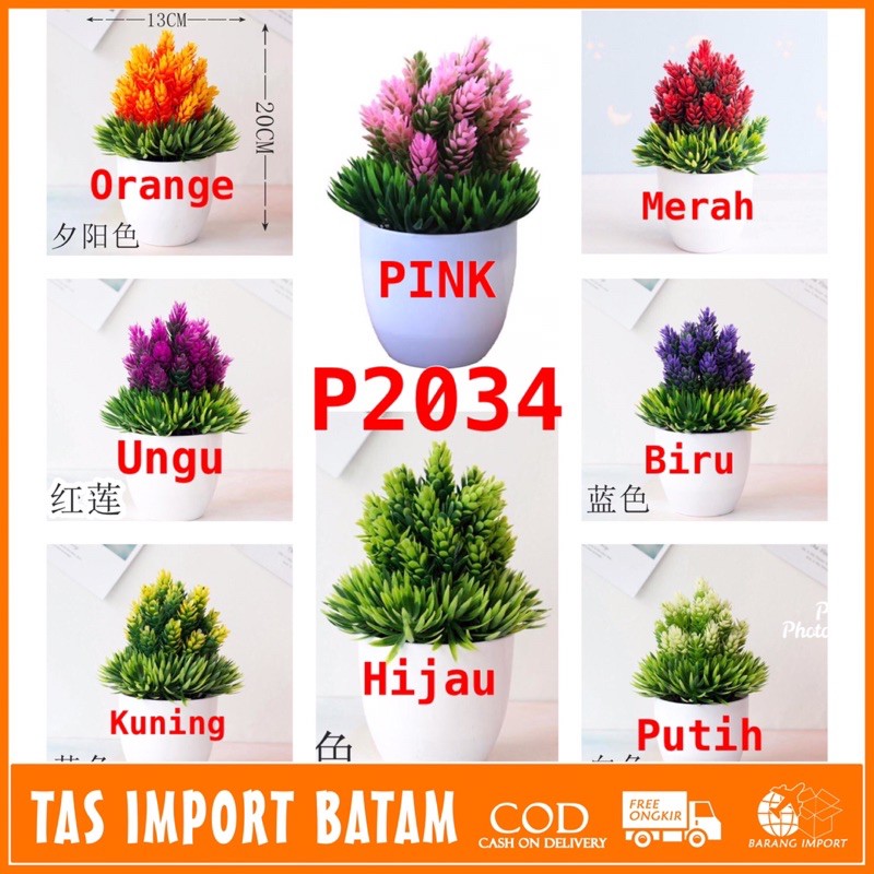 TIB / COD P2034 BUNGA PLASTIK/BUNGA PINUS/ BUNGA ARTIFISIAL PINUS MINI