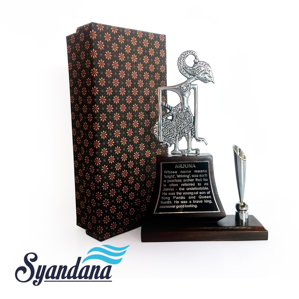 

Wadah Pensil - Tempat Alat Tulis - Penholder Wayang Arjuna Logam