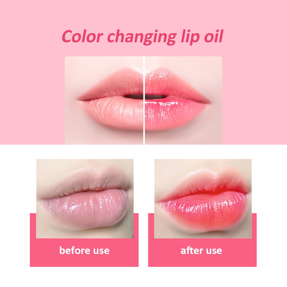 ALNECE Lip Oil Transparan Tidak Berwarna Transparan Lip Moisturizing Liquid Melembabkan Bibir