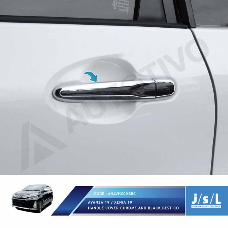 Cover Pintu Avanza Xenia 2019 Handle Standard Black Chrome