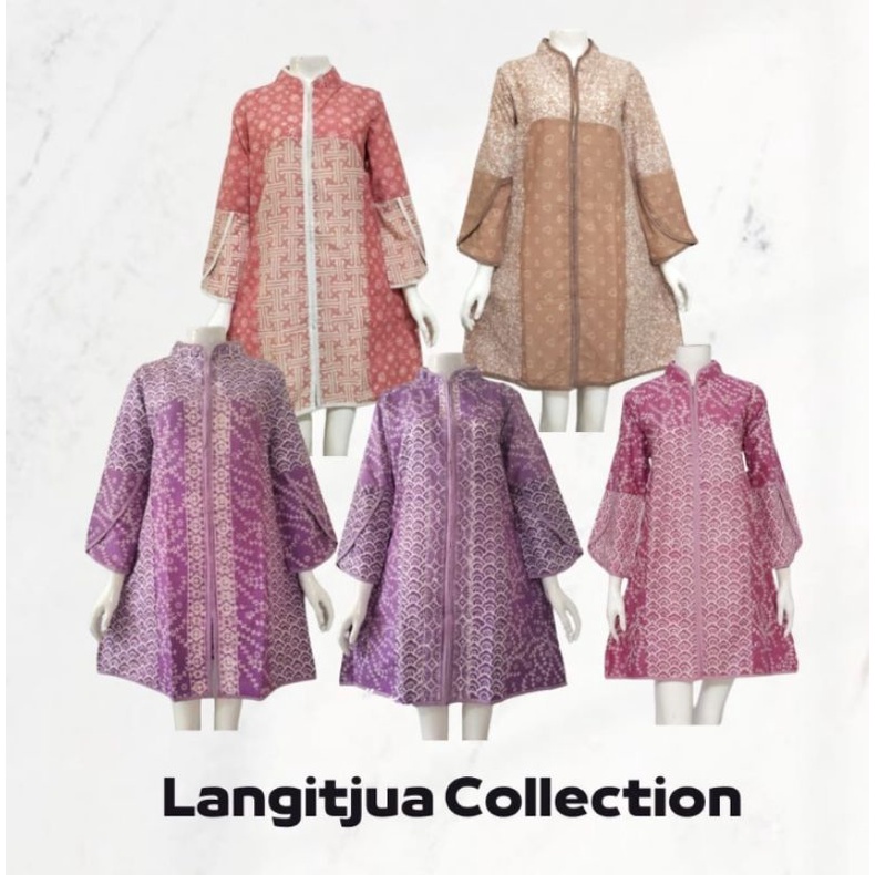 LANGITJUA BATIK SOLO | SAMITHA 01 TUNIK BATIK PASTEL BUSUI FRIENDLY