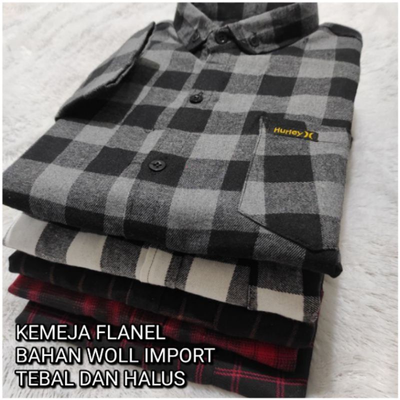 KEMEJA FLANEL PANJANG KOTAK KOTAK PRIA WANITA RAJA DEWASA PREMIUM