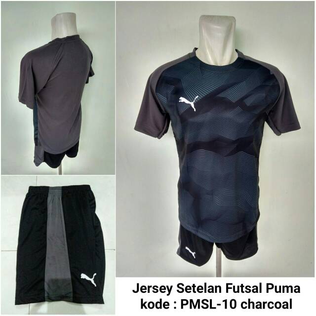 Jersey Setelan Futsal Puma PMSL-10 Charcoal