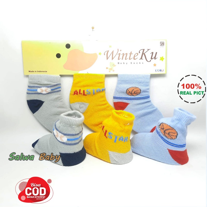 3 Pasang Kaos Kaki Bayi 3 In 1 Usia 3-12 Bulan Kualitas Premium Anababy