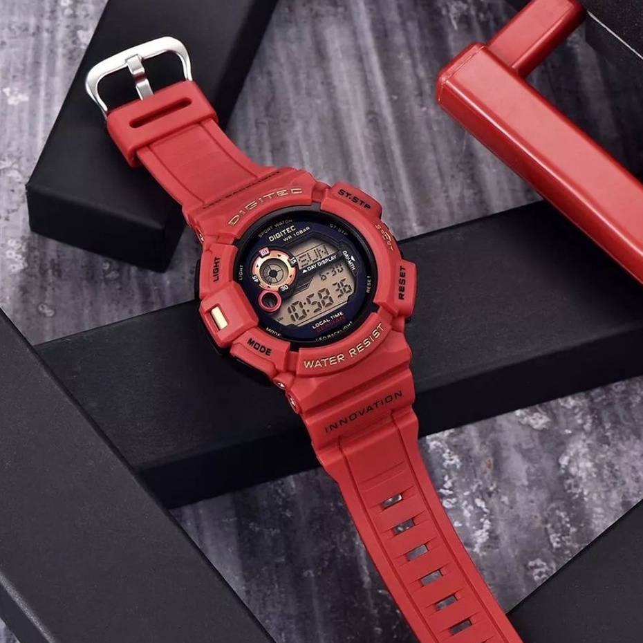 ORIGINAL JAM TANGAN SPORT DIGITEC MUDMAN DG 2028T/DG-5028T MERAH