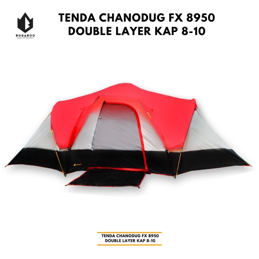 Tenda Chanodug Double Layer - Tenda Kapasitas 10 Orang - Chanodug FX8950 - tenda tunnel