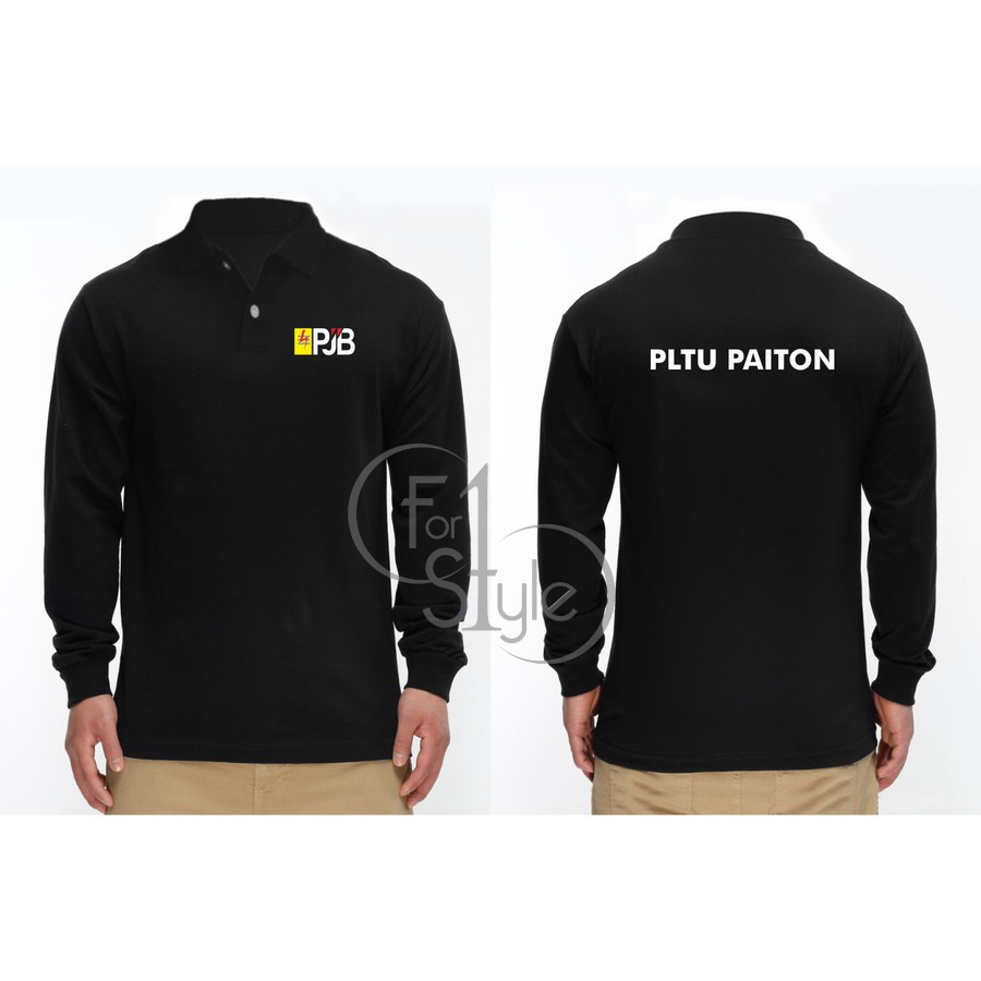 POLO PLN - T-SHIRT KAOS PLTU PAITON LENGAN PANJANG BERKERAH -POLO PANJANG PLTU PAITON - CUSTOM