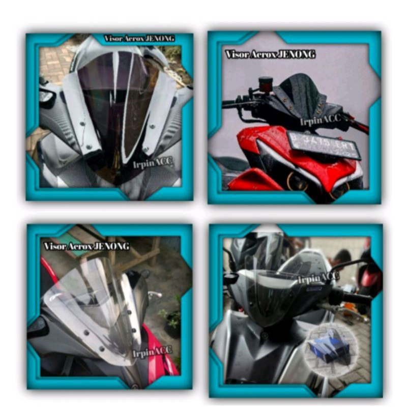 Visor Jenong Aerox 155 New Aerox Connected Clear Smoke Hitam Pekat