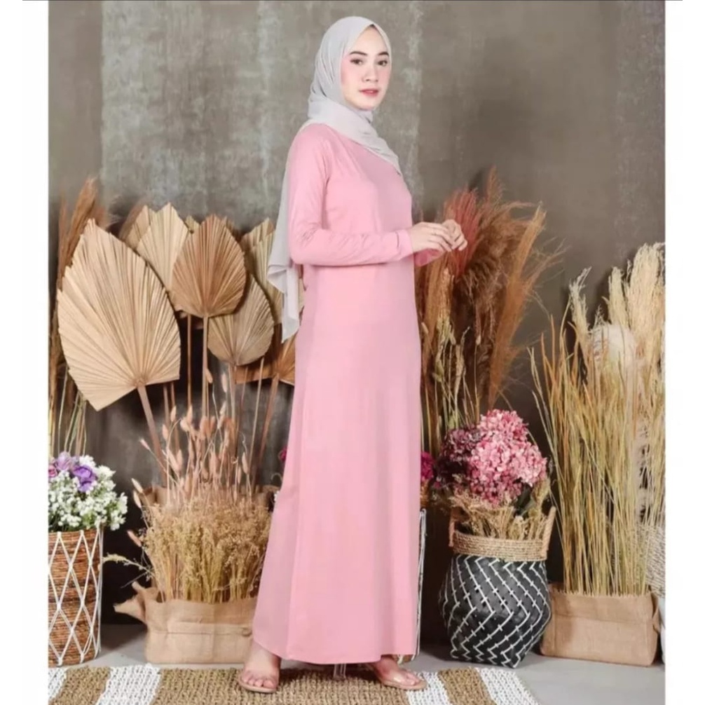 TERMURAH Gamis Manset Dalaman Kaftan / Inner Brukat Kebaya / Spandek Polos Fit XXL/gamis manset dala