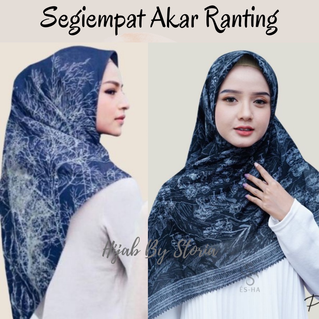 HIJAB SEGIEMPAT MOTIF AKAR RANTING SERIES DENAY