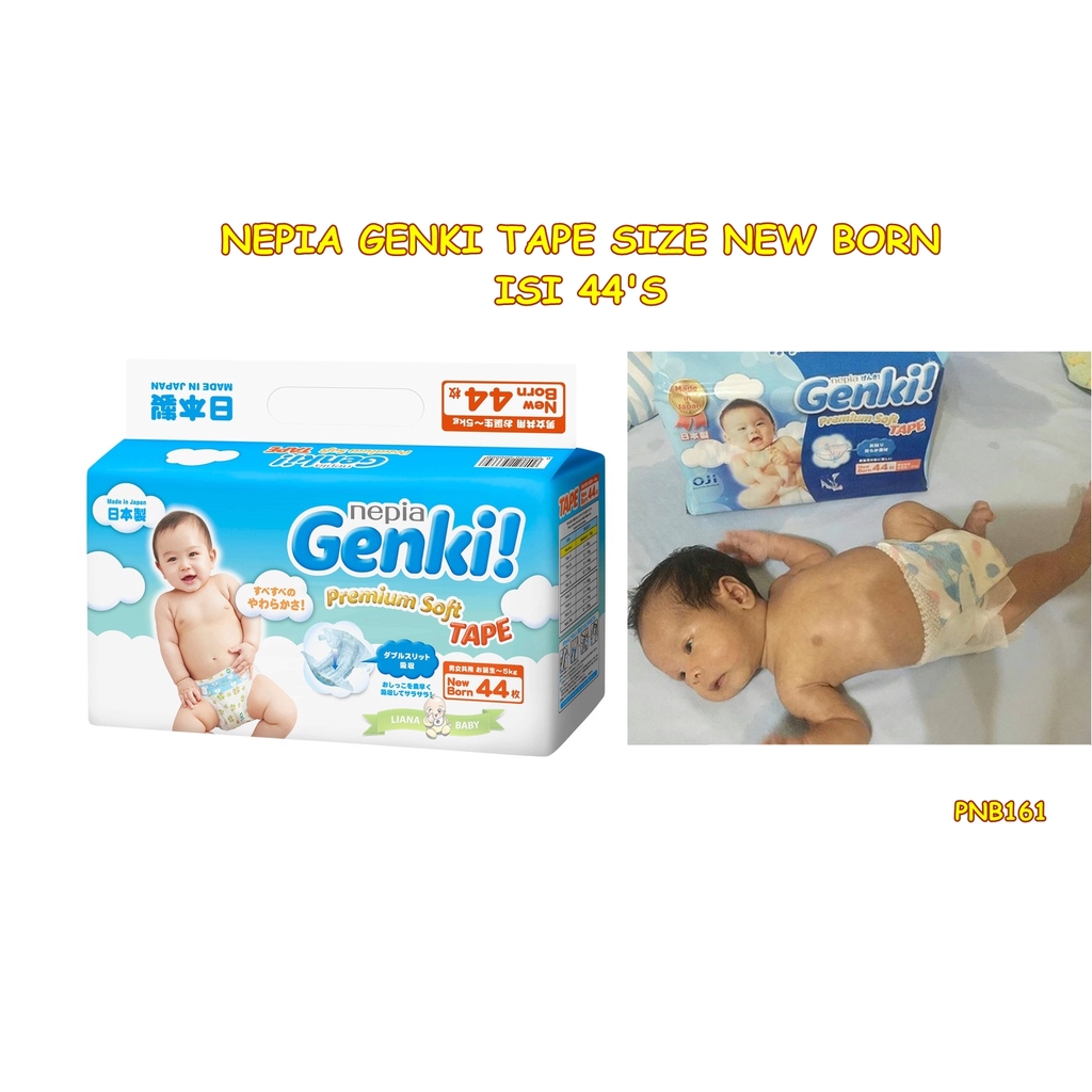 PNB161 POPOK BAYI NEPIA GENKI TAPE / REKAT POPOK SEKALI PAKAI