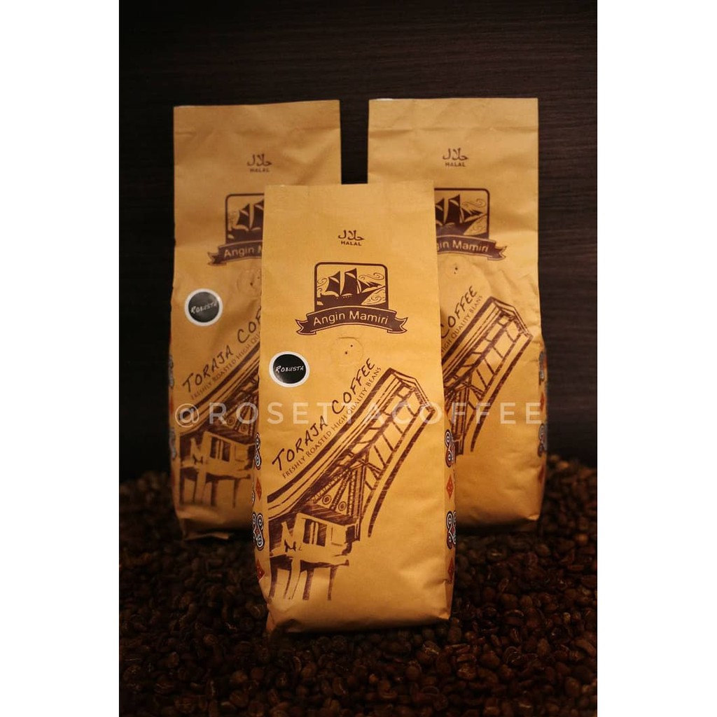 

kopi TORAJA 'angin mamiri'250 gr.arabica,robusta,special blend