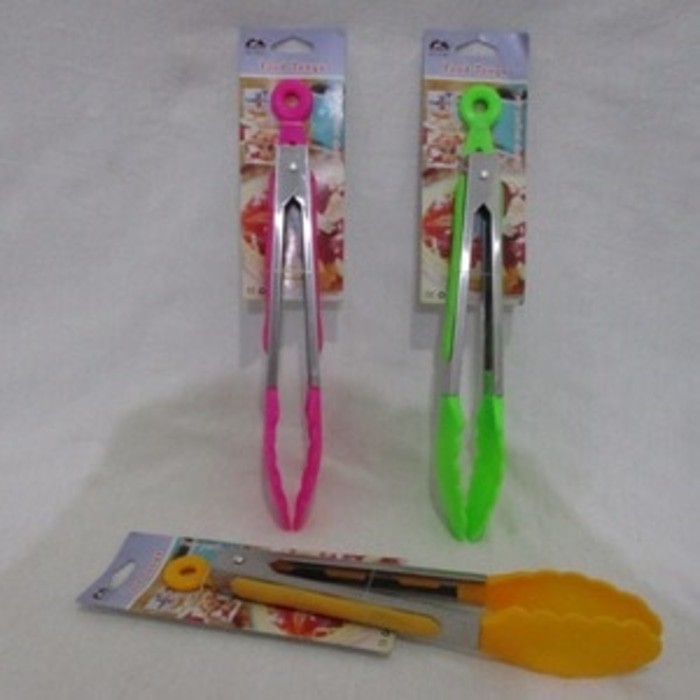 FOOD TONGS Alat Penjepit Makanan Capitan Warna Roti Kue Bread Cookies TOP**