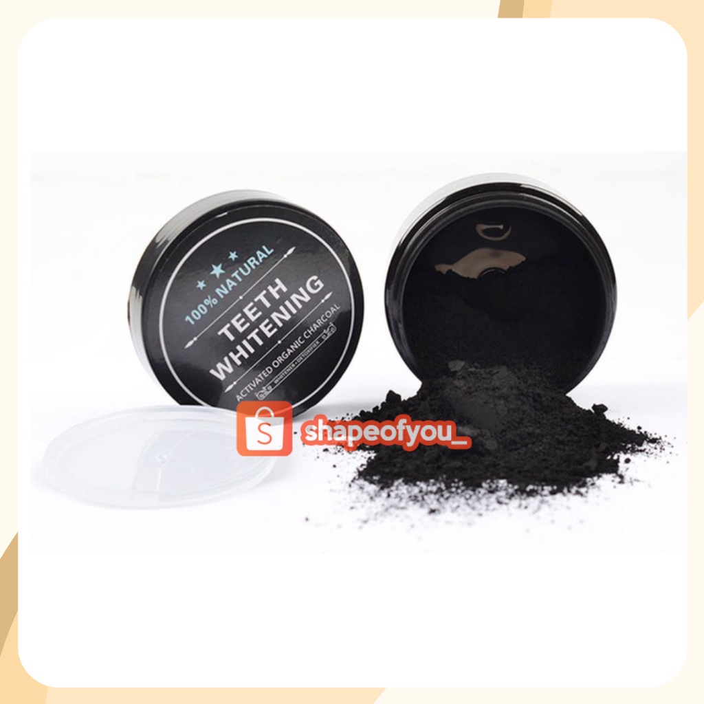 Pemutih Gigi Alami Bubuk Karbon Aktif Halus Activate Charcoal Powder Pembersih Flek Karang Gigi Gusi Teeh Whitening Charcoal 100% NATURAL