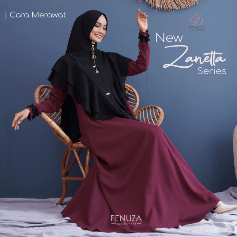 NEW ZANETTA DRESS (GAMIS SAJA) ORIGINAL BY FENUZA MUSLIM WEAR