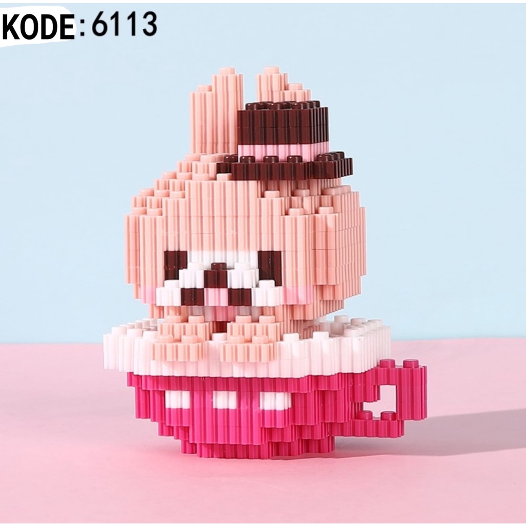 Nano Block Tea Cup Series stellalou friends Series Mainan Balok Susun DIY Bricks Mini HC